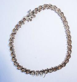 9ct Gold 1.00ct Diamond Tennis Bracelet, 7 1/4