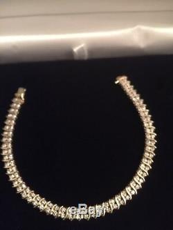 9ct Gold 1ct Diamond Bracelet Valentines Present 13.3g