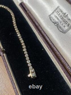 9ct Gold 1ct Diamond Tennis Bracelet Fully Hallmarked 6.75 Inches