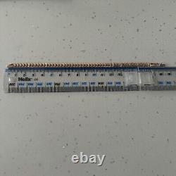 9ct Gold 2 Colour Bracelet With A Flat Style Decorative Link. Unworn. 4g