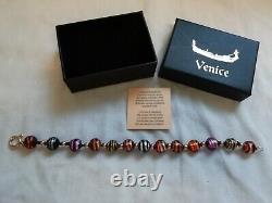 9ct Gold 375 Genuine Vetri DI Murano Glass Bracelet