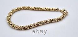 9ct Gold 3.5mm Byzantine Link Bracelet