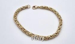 9ct Gold 3.5mm Byzantine Link Bracelet