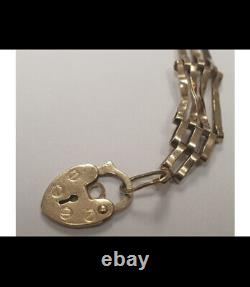9ct Gold 3 Gate Bracelet