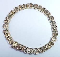 9ct Gold 4.00ct Diamond Tennis Bracelet, 7, 12.3g