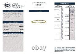 9ct Gold 5.80 Ct Natural Round Brilliant Cut Diamond Bracelet Certified £11650