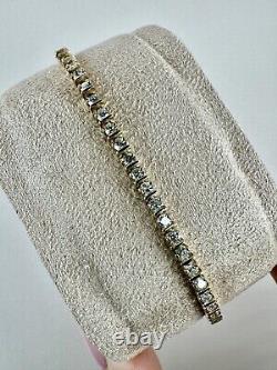 9ct Gold 5.80 Ct Natural Round Brilliant Cut Diamond Bracelet Certified £11650