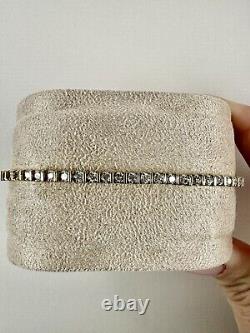 9ct Gold 5.80 Ct Natural Round Brilliant Cut Diamond Bracelet Certified £11650