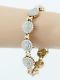 9ct Gold 5c Diamond Halo Cluster Bracelet. Stunning Condition Yes 5 Carats. Nice1
