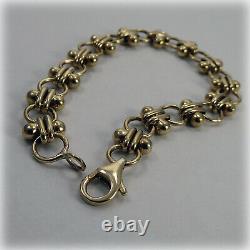 9ct Gold 7 inch Circles Bracelet