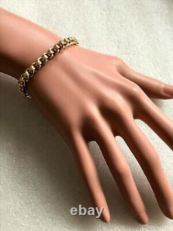 9ct Gold 8.5 Lovely Rollerball Bracelet Full 9ct Hallmark