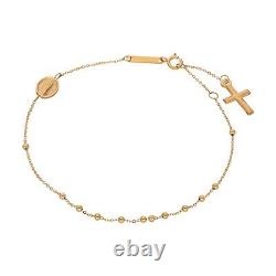 9ct Gold Adjustable Rosary Bracelet 7 Inches