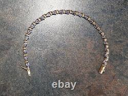 9ct Gold Amethyst Line Bracelet