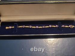 9ct Gold Amethyst Tennis Bracelet 9.5grams 375