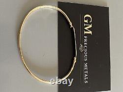 9ct Gold Baby Bangle With Name Plate/375/wearable Gold