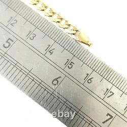 9ct Gold Baby Bracelet 6 Inch Curb Identity Yellow Plain Brand New 4.6g