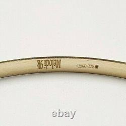 9ct Gold Bangle 4 grams 3.2 mm Wide Patterned Slave Solid