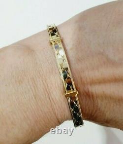 9ct Gold Bangle 5.4 grams Patterned Expanding- Ladies