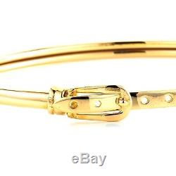 9ct Gold Bangle Belt Buckle Cuff Bracelet 4.7gr Hallmark RRP £480 made in italy
