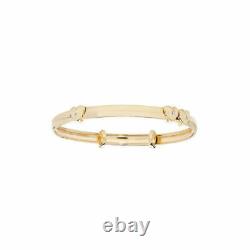 9ct Gold Bangle Child's/Baby Expanding Floating Heart Gift Boxed 3 grams
