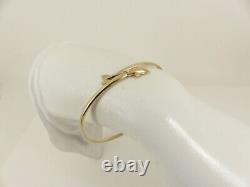 9ct Gold Bangle Dolphin Hallmarked 7'' 4 grams with gift box