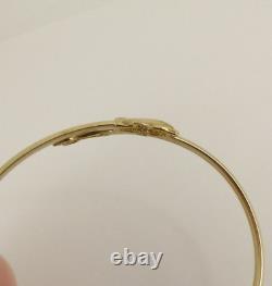9ct Gold Bangle Dolphin Hallmarked 7'' 4 grams with gift box