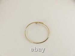 9ct Gold Bangle Dolphin Hallmarked 7'' 4 grams with gift box