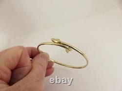 9ct Gold Bangle Dolphin Hallmarked 7'' 4 grams with gift box