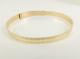 9ct Gold Bangle Expanding Patterned Hallmarked 3.9 Grams 7'' With Gift Box
