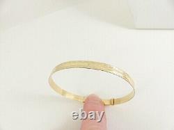 9ct Gold Bangle Expanding Patterned Hallmarked 3.9 grams 7'' with Gift Box