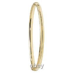 9ct Gold Bangle Ladies 3.5 grams Gift Boxed 4mm Hinged