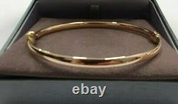 9ct Gold Bangle Ladies 3.5 grams Gift Boxed 4mm Hinged