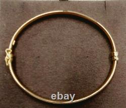 9ct Gold Bangle Ladies 3.5 grams Gift Boxed 4mm Hinged