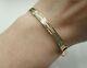 9ct Gold Bangle Ladies Expanding Patterned Solid 4.1 Grams