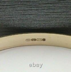 9ct Gold Bangle Ladies Expanding Patterned Solid 4.1 grams