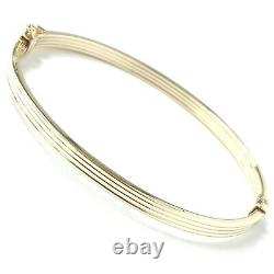 9ct Gold Bangle Ladies Hinged Safety Catch 3.7g 6.5 Inch UK Hallmarked