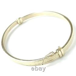 9ct Gold Bangle Ladies Hinged Safety Catch 3.7g 6.5 Inch UK Hallmarked