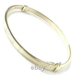 9ct Gold Bangle Ladies Hinged Safety Catch 3.7g 6.5 Inch UK Hallmarked