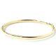 9ct Gold Bangle Ladies Plain Thin Hinged Safety Catch Yellow Hallmarked 6.5 Inch