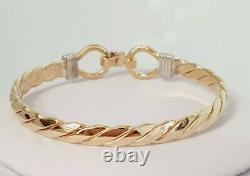 9ct Gold Bangle Twist Torque Style 13.5 grams Childs