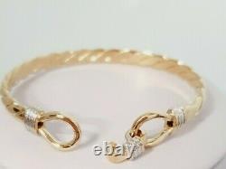 9ct Gold Bangle Twist Torque Style 13.5 grams Childs