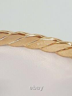 9ct Gold Bangle Twist Torque Style 13.5 grams Childs