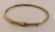 9ct Gold Bangle With Clear Stones Fully Hallmarked