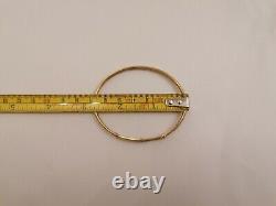 9ct Gold Bangle With Clear Stones fully hallmarked