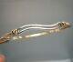 9ct Gold Bangle With White Gold Wave Bar Clasp 4g