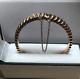 9ct Gold Bangle With Safety Chain Unique Design Fully Hallmarked Vintage