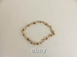 9ct Gold Bead Bracelet Hallmarked 7.5'' 19.2 cm 5.9 grams with gift box