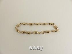 9ct Gold Bead Bracelet Hallmarked 7.5'' 19.2 cm 5.9 grams with gift box