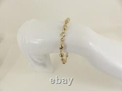 9ct Gold Bead Bracelet Hallmarked 7.5'' 19.2 cm 5.9 grams with gift box