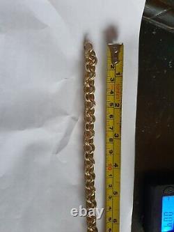 9ct Gold Belcher Bracelet 30g New Polished Strong Clasp Hallmarked